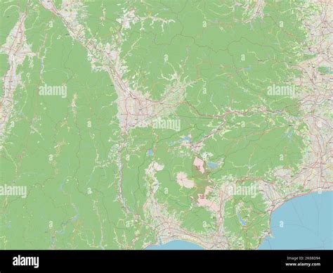 Yamanashi, prefecture of Japan. Open Street Map Stock Photo - Alamy