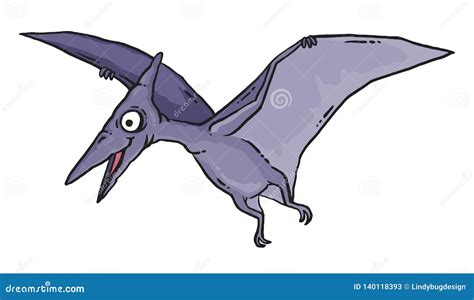 Flying Dinosaur Pteranodon Royalty-Free Illustration | CartoonDealer ...