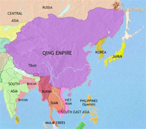 History, map and timeline of ancient East Asia showing China, Japan and Korea in 1500 BC, with ...