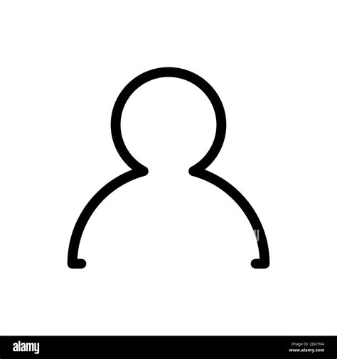 User icon in flat style. Avatar linear icon in black. Person line symbol. Man icon isolated on ...