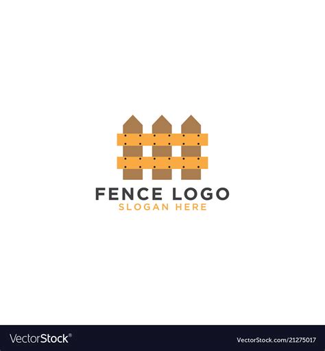 Fence logo design template Royalty Free Vector Image