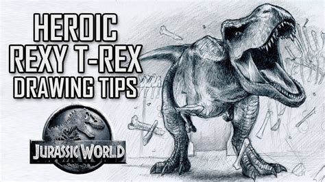 Drawing Jurassic World Trex (Rexy) Dominating Spinosaurus - YouTube