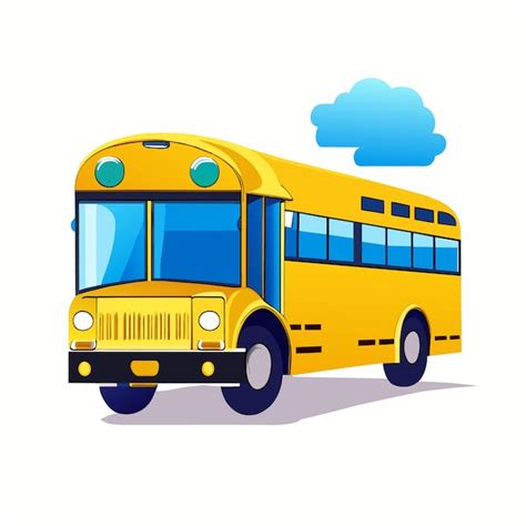 Premium Vector | School bus on white background