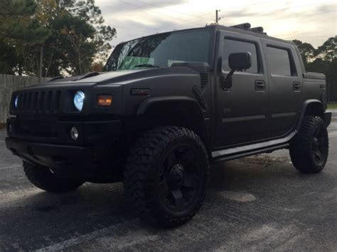 CUSTOM HUMMER H2 SUT LUXURY MATTE BLACK, LOADED, SUNROOF, LEATHER ...