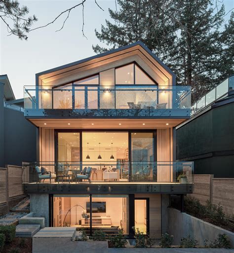 An Exterior Of Wood Siding Protects This Modern House In Canada