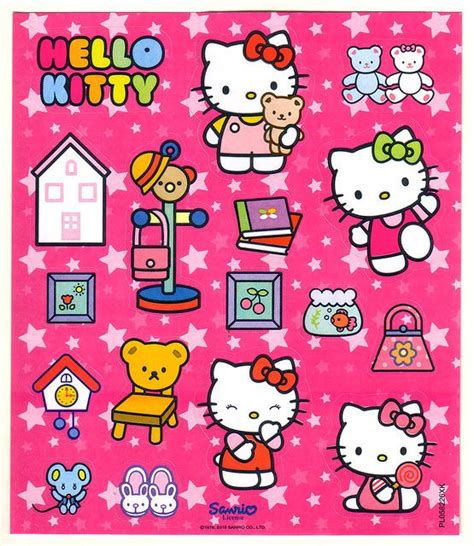 Hello Kitty Sticker Sheet | Hello kitty backgrounds, Hello kitty ...