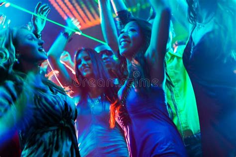 Party People Dancing in Disco or Club Stock Image - Image of celebration, floor: 24648873