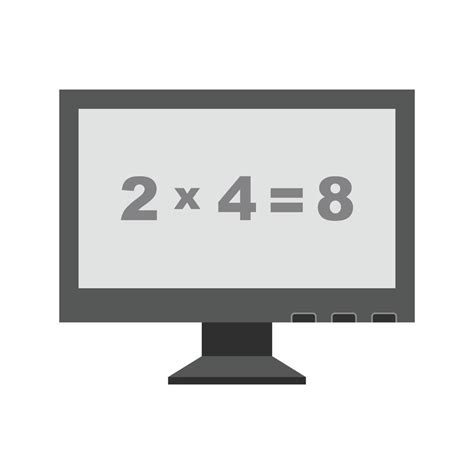 Math in Computer Flat Greyscale Icon 15653981 Vector Art at Vecteezy