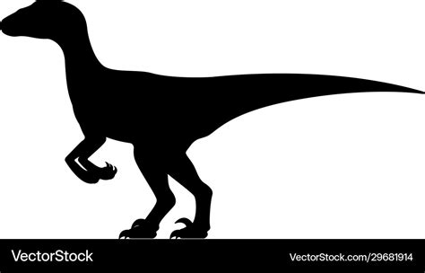 Velociraptor silhouette Royalty Free Vector Image