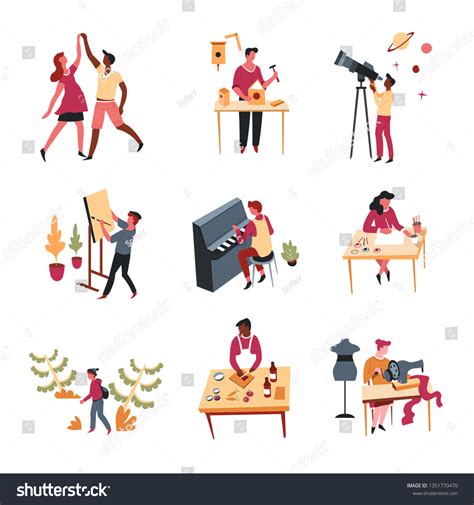 Hobbies Leisure Activity Pastime Art Entertainment Stock Vector (Royalty Free) 1351770470 ...