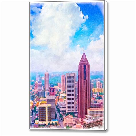 Classic Atlanta Midtown Skyline Canvas Print by Artist Mark Tisdale