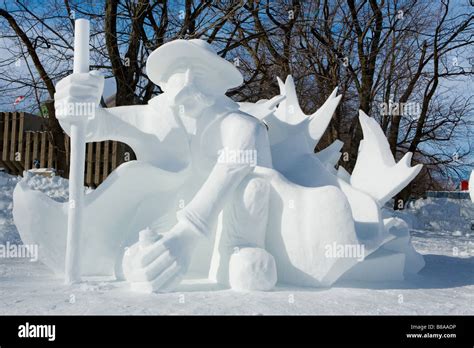 Snow sculptures at Winter Carnival Quebec City Canada Stock Photo - Alamy