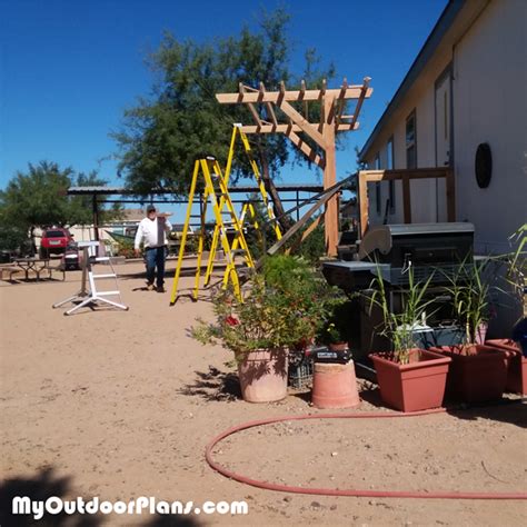 DIY 2 Post Pergola | MyOutdoorPlans | Free Woodworking Plans and Projects, DIY Shed, Wooden ...