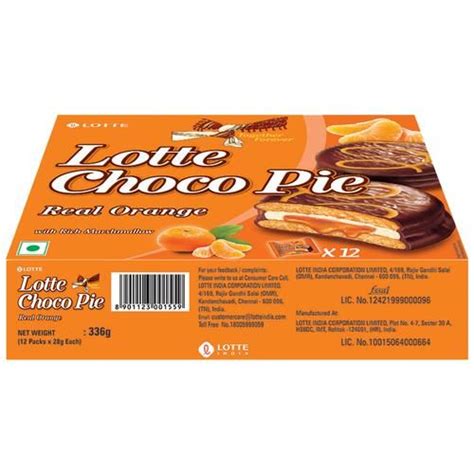 Buy Lotte Choco Pie - Real Orange, With Rich Marshmallow Online at Best Price of Rs 144 - bigbasket