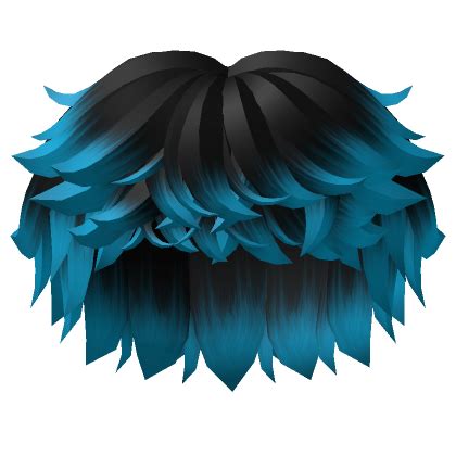 Black to Light Blue Cool Messy Boy Hair | Roblox Item - Rolimon's