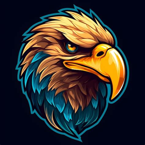 Premium AI Image | Mascot animated eagle logo