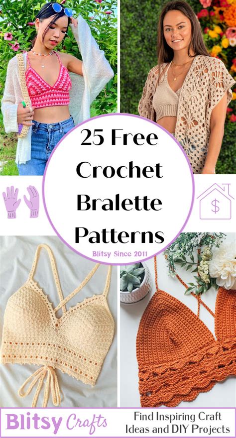 25 Free Crochet Bralette Patterns (Bra Top Pattern)