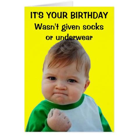 Success kid birthday card | Zazzle