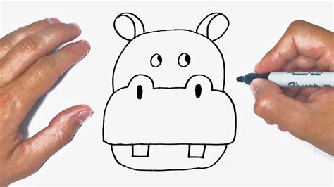 Easy Hippo Drawings