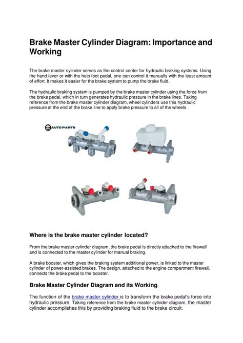 PPT - Brake Master Cylinder Diagram and Defects PowerPoint Presentation ...