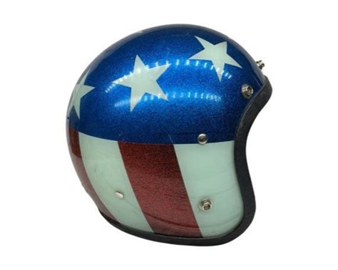 Vintage American Flag Motorcycle Helmet Stars and Stripes - Etsy