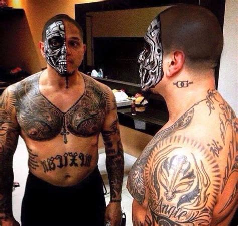 Rey Mysterio Back Tattoos