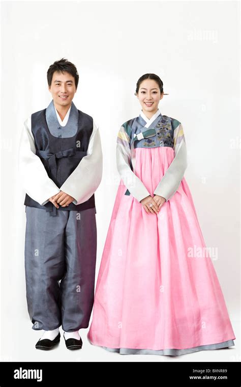 Korean Traditional Clothing South Korea Imported Fabrics Korean Ethnic Hanbok Couples Married ...