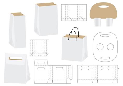 Paper Bag Template Vector at Vectorified.com | Collection of Paper Bag Template Vector free for ...