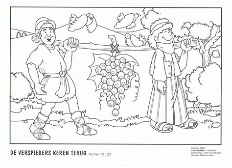 Joshua And Caleb Bible Coloring Pages