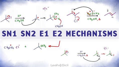 SN1 SN2 E1 E2 Reaction Mechanism Overview - YouTube