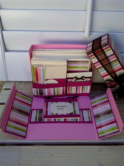 Stationery Box Set - Pink Plaid | Stationery box set, Stationery box, Stationery set