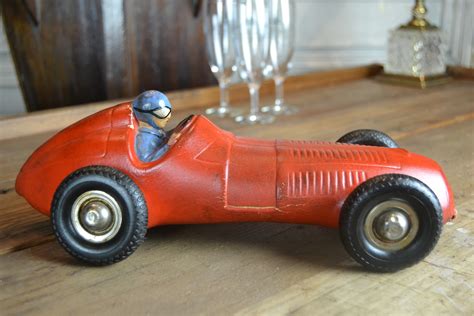 Red Rubber Race Car Toy, 1940s | Retro Station