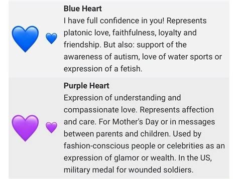 Purple Heart Emoji Meaning Text - Janainataba