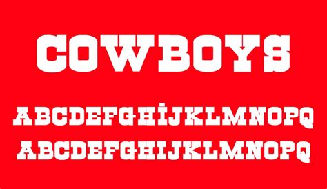 Cowboys free font