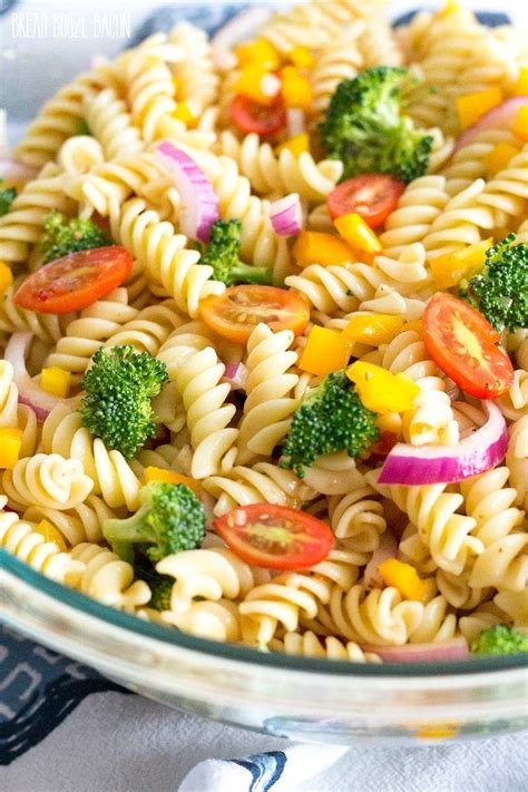 Easy Vegetable Pasta Salad with Italian Dressing | YellowBlissRoad.com