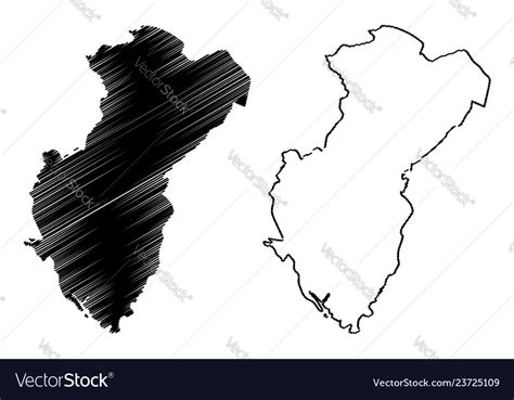 Cross river state map Royalty Free Vector Image