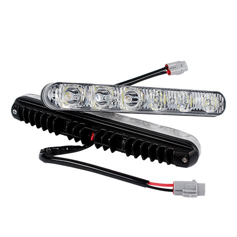 6 LEDs Car Daytime Running Lights Universal Car daytime LED light Super Bright DRL DC 12V Car ...