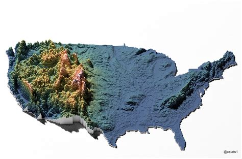 US Elevation Tiles [OC] : r/dataisbeautiful