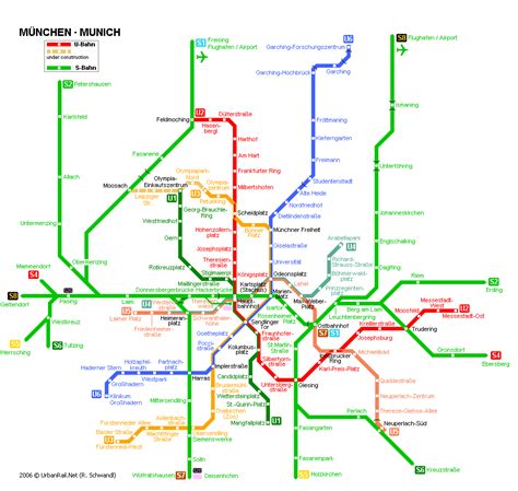 Munich Subway Map for Download | Metro in Munich - High-Resolution Map of Underground Network