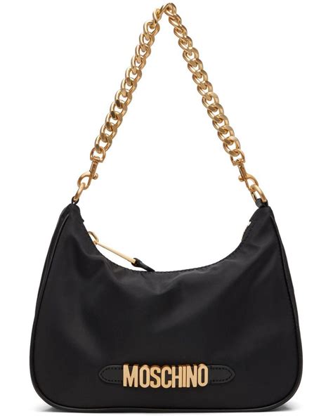 Moschino Black Logo Lettering Shoulder Bag | Lyst