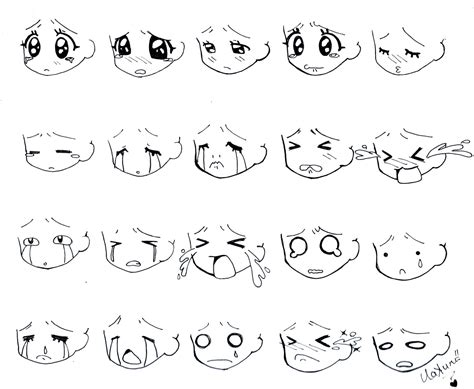 Manga Chibi faces 2 | Expresiones de la cara, Cómo dibujar, Dibujos chibi