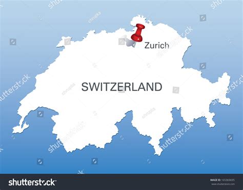 Switzerland Map Indication Push Pin Zurich Stock Vector (Royalty Free) 165369695 | Shutterstock