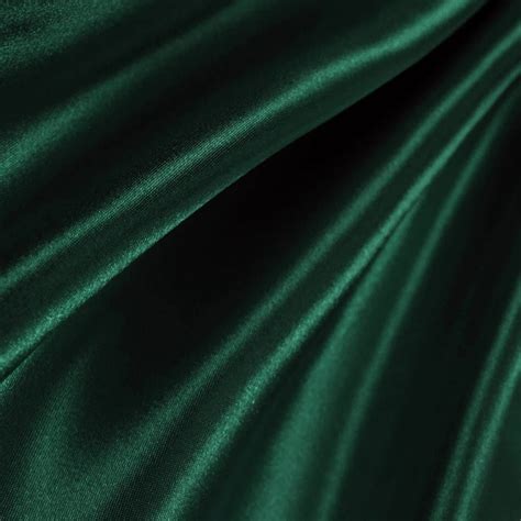 Hunter Green Poly Satin Fabric | iFabric