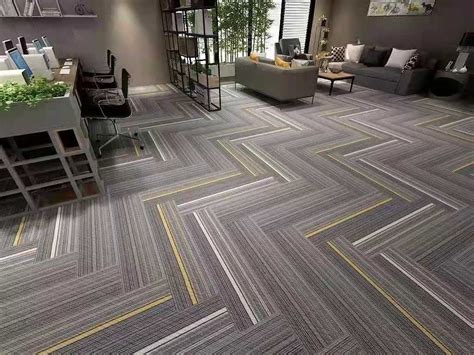 25x100 cm soundproof carpet office High quality color striped office carpet tiles ...