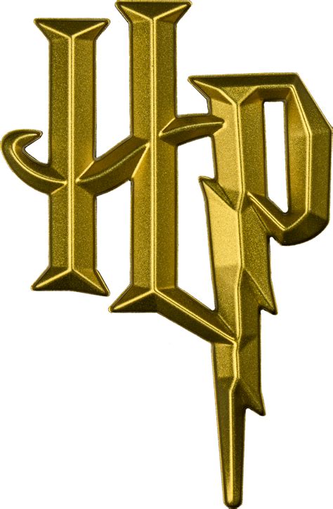 Harry Potter Logo 3d Gold Chrome Premium Emblem - Harry Potter Logo - Free Transparent PNG ...