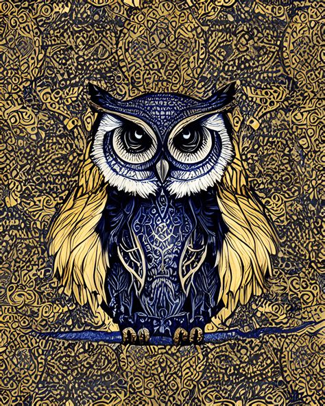 Mystical Owl Portrait · Creative Fabrica