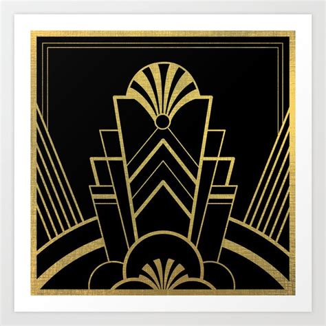 Art Deco Design - Great Gatsby Art Print by artbyagnew | Society6