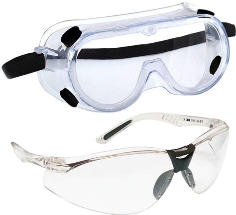 AREX 3M 1621 CHEMICAL SPLASH SAFETY GOGGLES & 3M VIRTUA V3-IN EYE ...