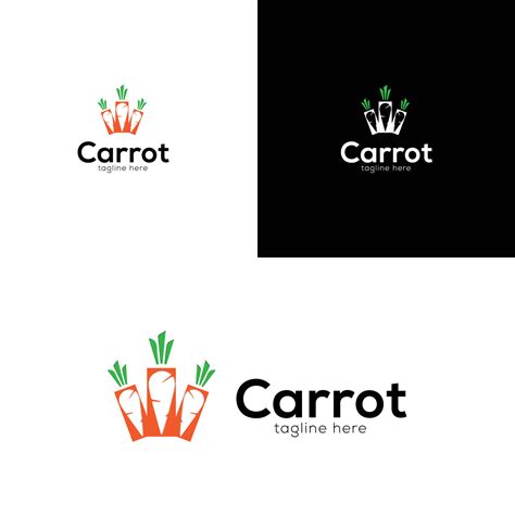 Carrot logo design 12274824 Vector Art at Vecteezy