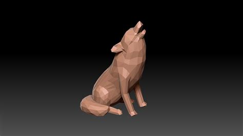 ArtStation - Low Poly Wolf - 3D Print Model | Resources